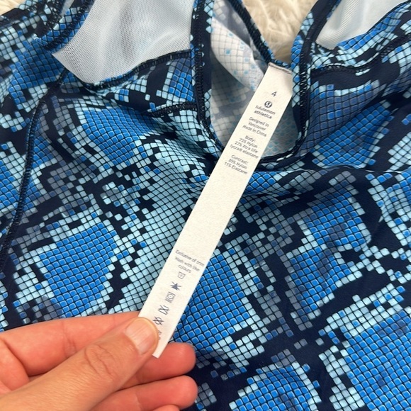 Lululemon Sculpt Tank Mini Ziggy Snake Pipe Dream Blue Sapphire Blue - Picture 2 of 4